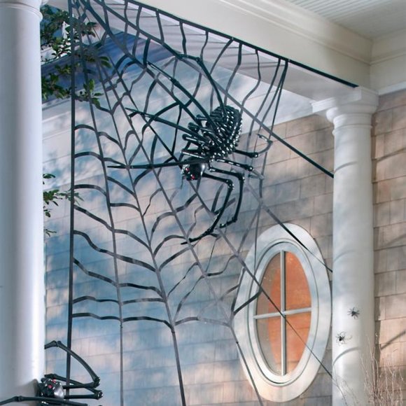 Beware Infested Entrances! Other - NEW Large Corner Spider Web Halloween Decor